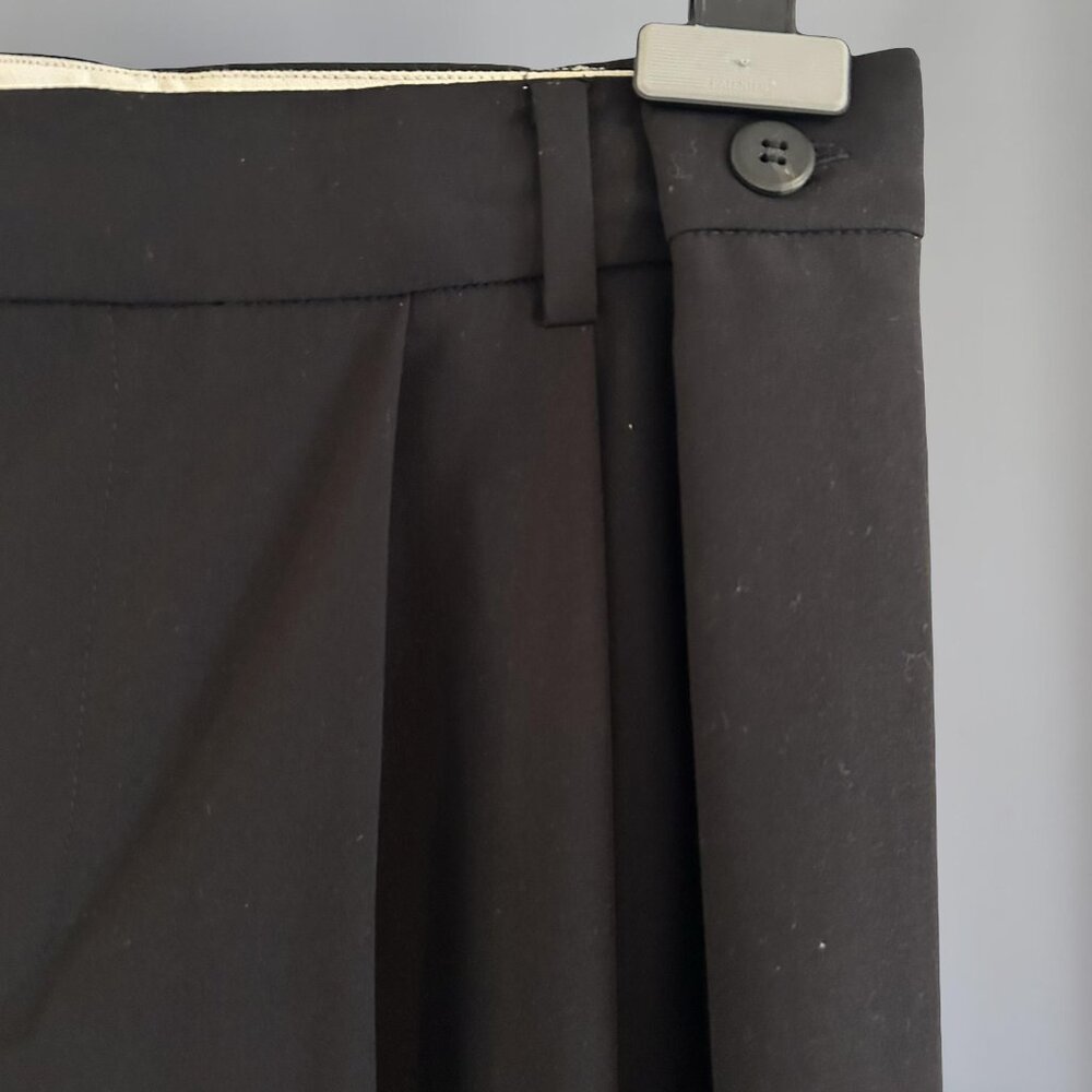 Zara Black Wide-Leg Pants with pleats - SZ XS